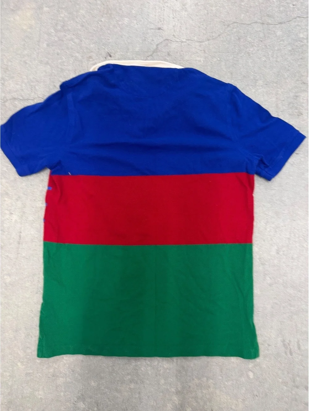 Polo Ralph Lauren Rafting Club Colorblock Rugby Shirt Mens Small Blue Red Green